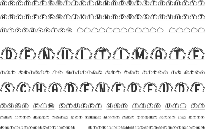 Harborcrest Split Monogram font preview