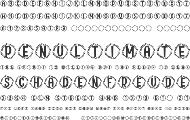 Harborcrest Monogram font preview