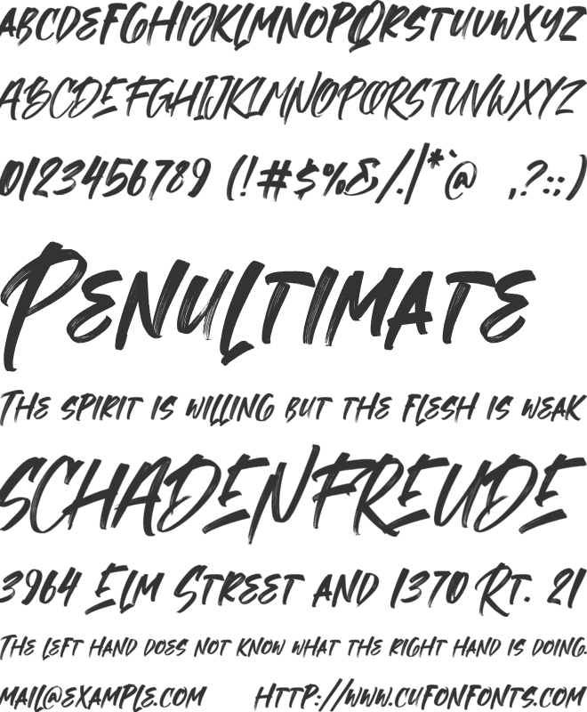 Overheat Reckless font preview