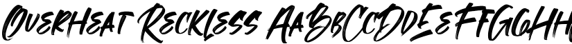 Overheat Reckless font