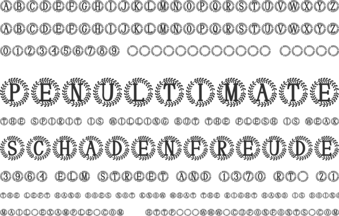 Ivorygate Monogram font preview