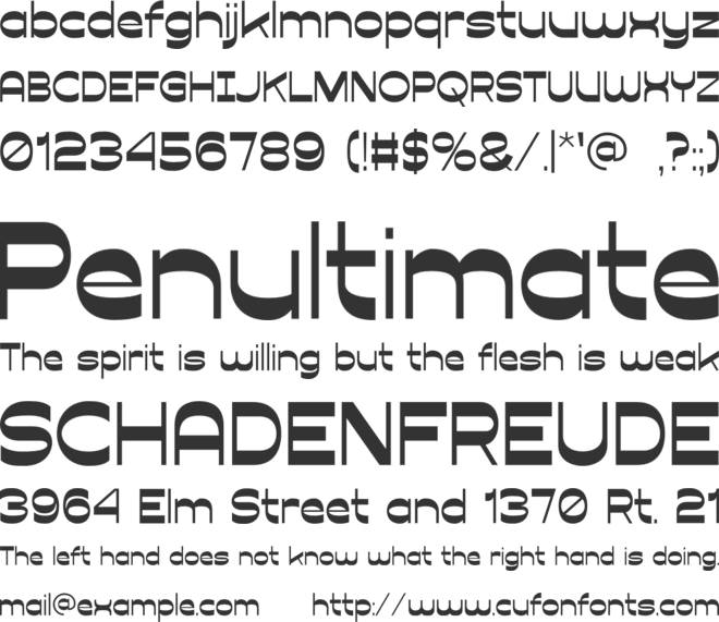 STACKER font preview