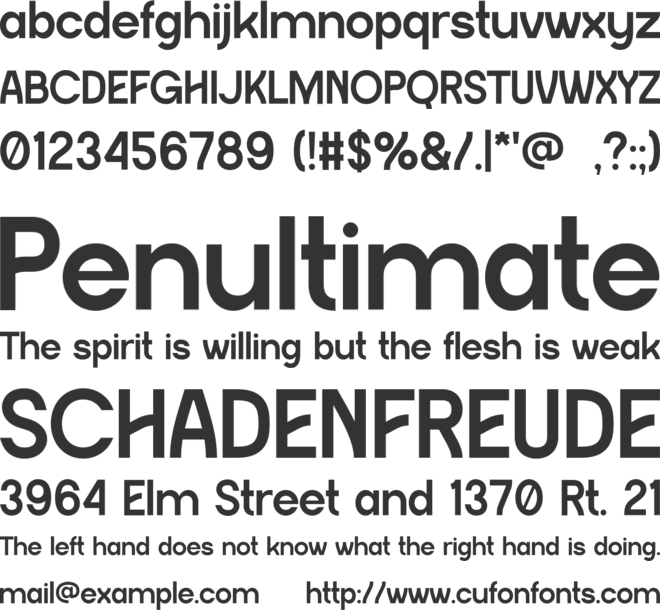 Bernada font preview