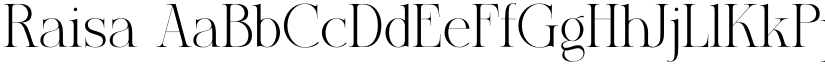 Raisa font