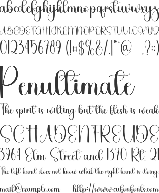 Handmade Creative font preview