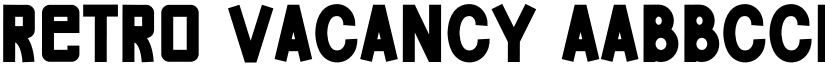 Retro Vacancy font download