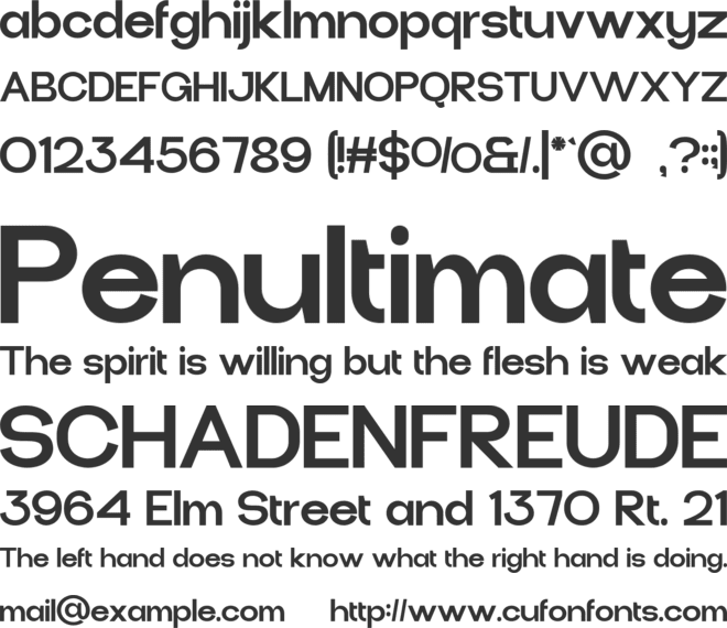 Pasbile font preview