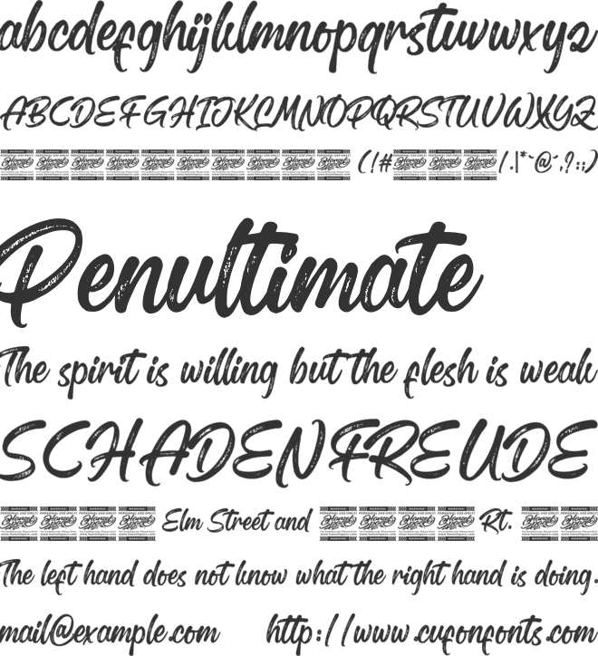 Bright Flash font preview