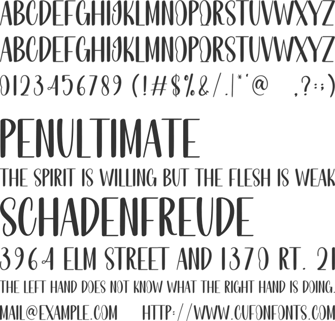 Beautiful Scenery font preview