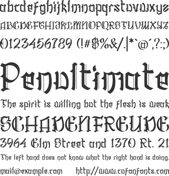Oldstone Lines font preview