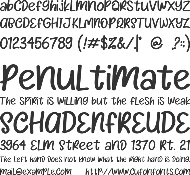 Yello Lemon font preview