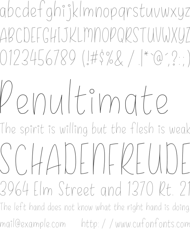 Daisy Rae font preview