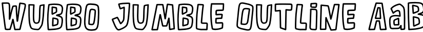 Wubbo Jumble Outline font