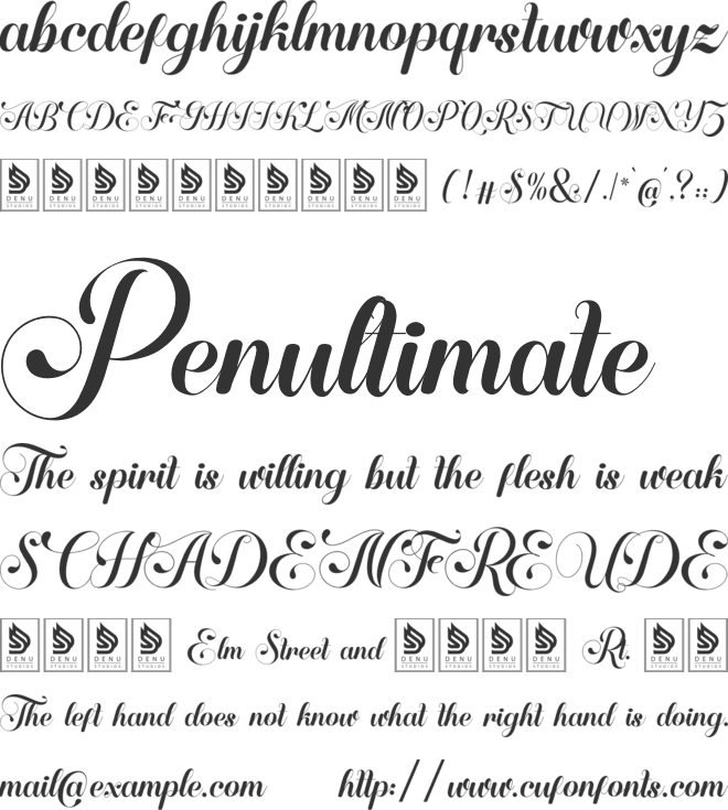 Aloffine Scriptura font preview