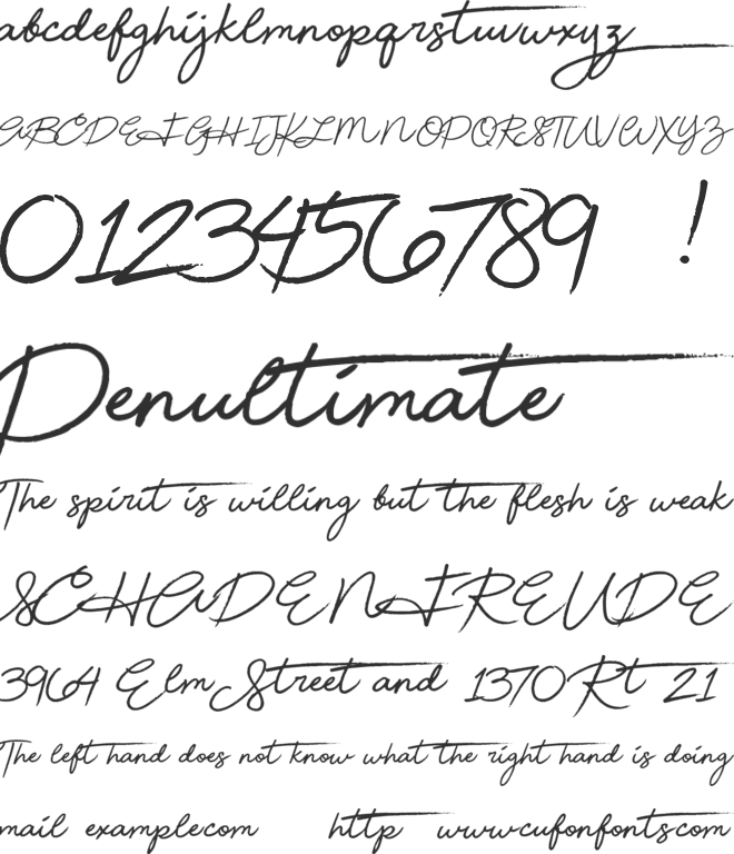 Beauty font preview