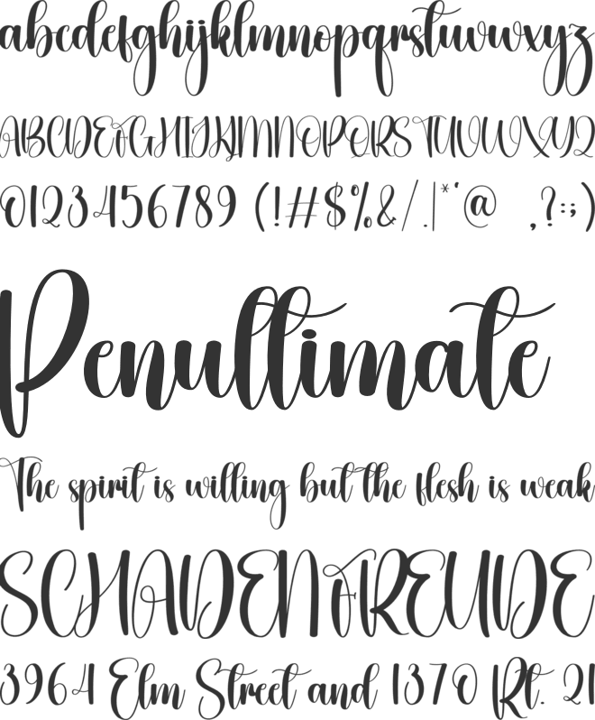 Fairytale font preview