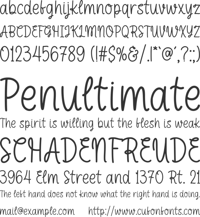 Pinky Bloom font preview