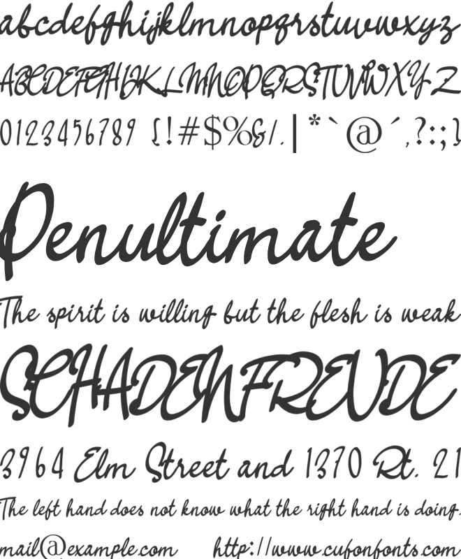 RA BALI font preview