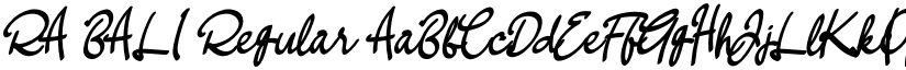 RA BALI Regular font