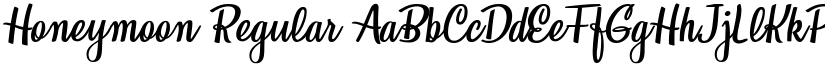 Honeymoon Regular font