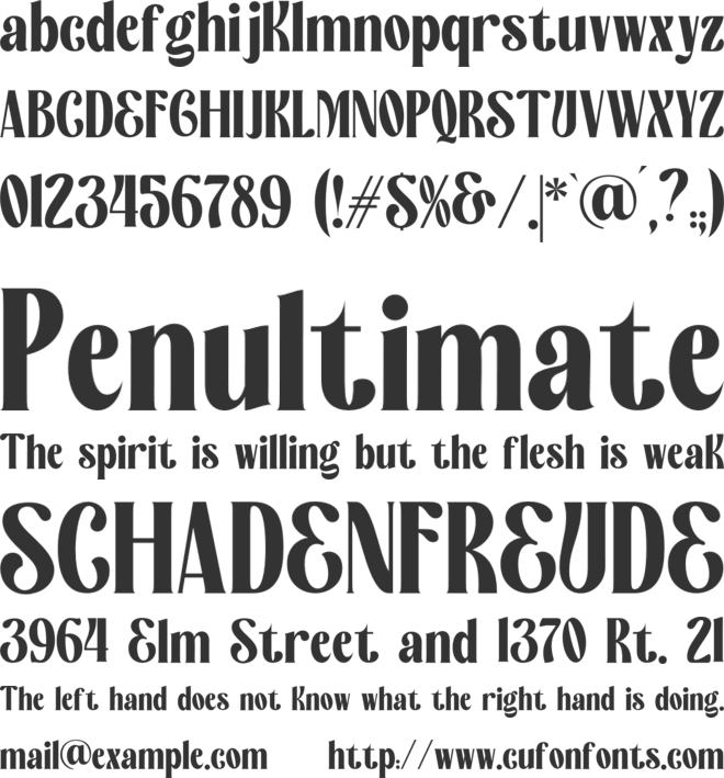 Aveloria font preview