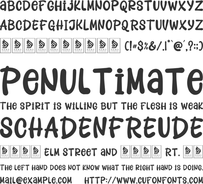 Jolly Blump font preview