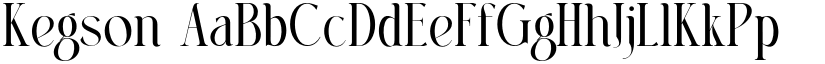 Kegson font