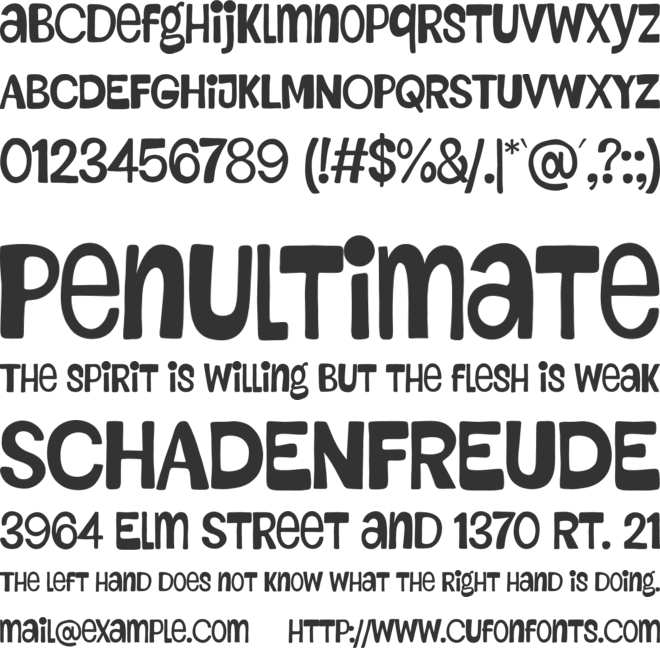 Almeira Milocka font preview