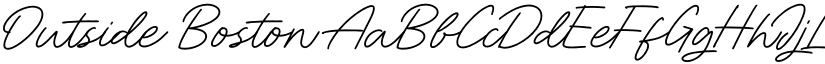 Outside Boston font