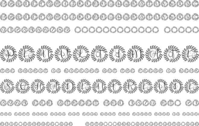 Jewelbourne Monogram font preview