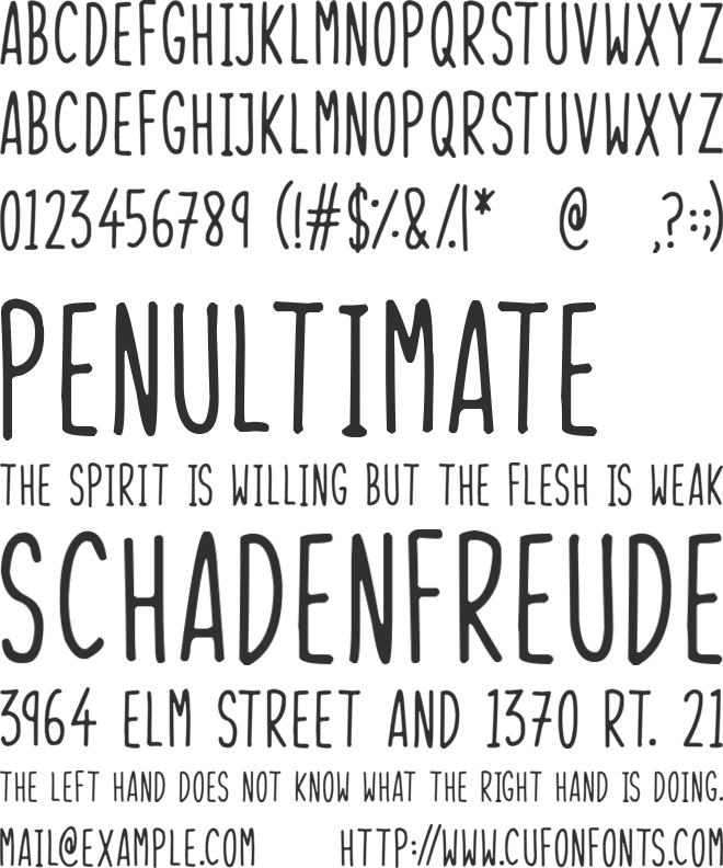 Skinny Things font preview