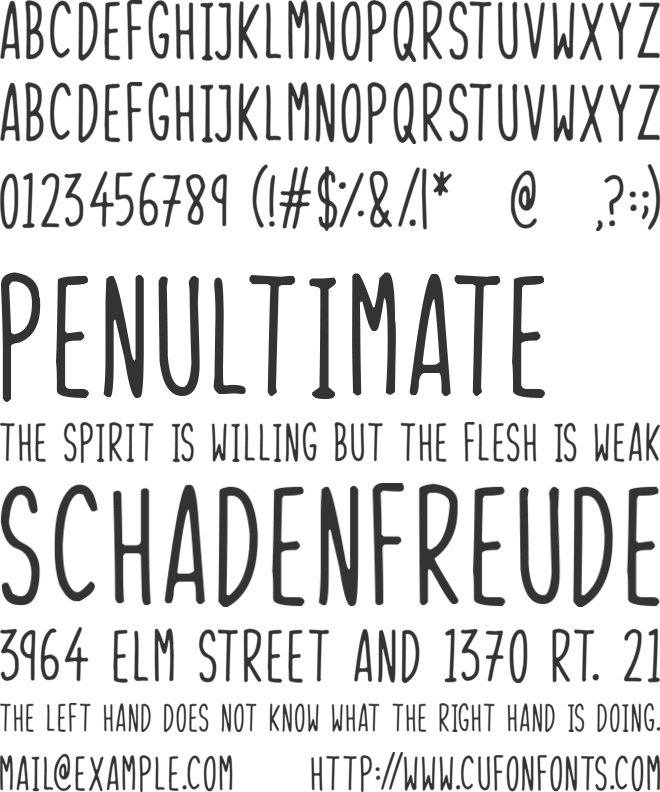 Skinny Things font preview