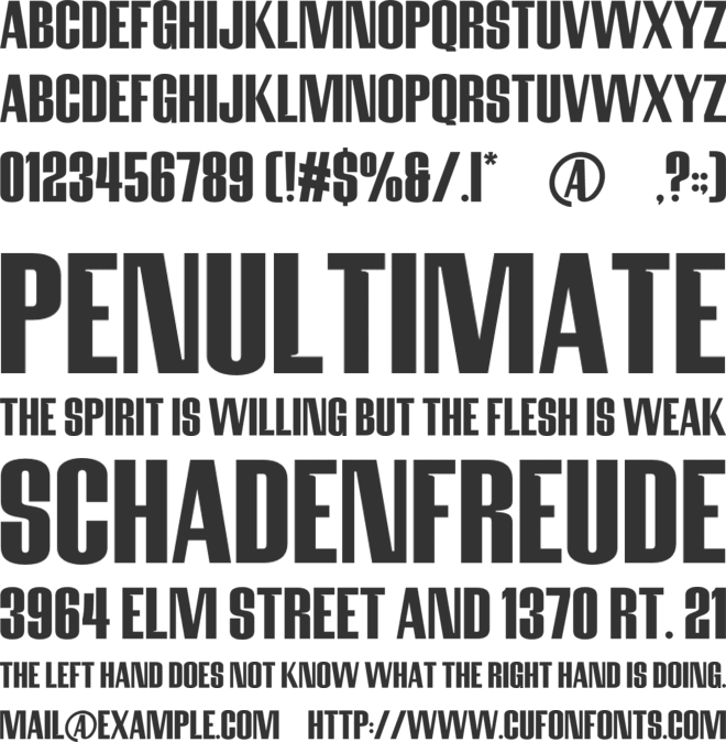 Sporteria font preview
