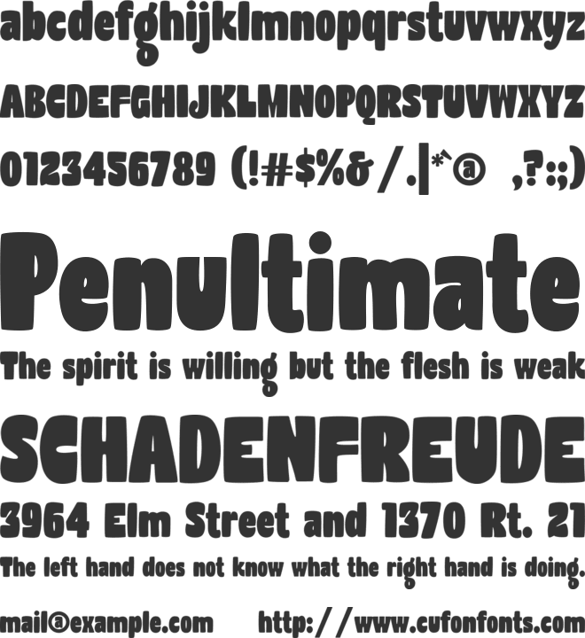 Dream Kudos font preview