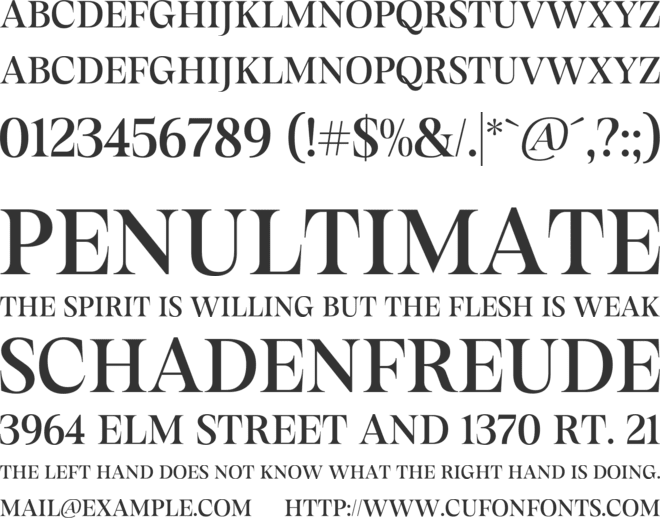 Redval Trial font preview