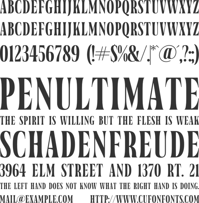 Zewyolk Trial font preview