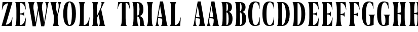 Zewyolk Trial font