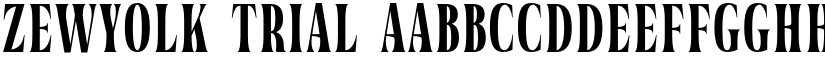 Zewyolk Trial font