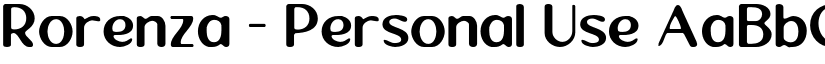 Rorenza - Personal Use font
