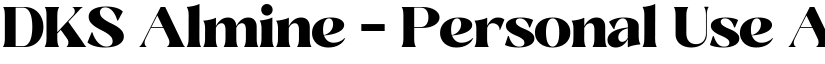DKS Almine - Personal Use font