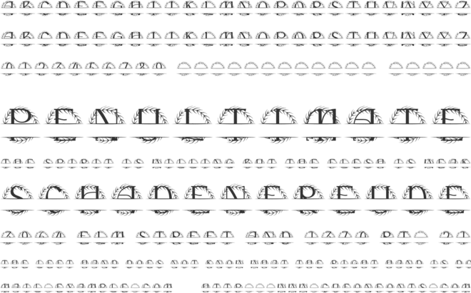 Marquessia Split Monogram font preview