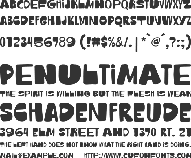 Blorpie font preview