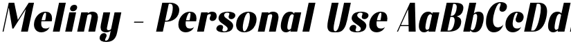 Meliny - Personal Use font