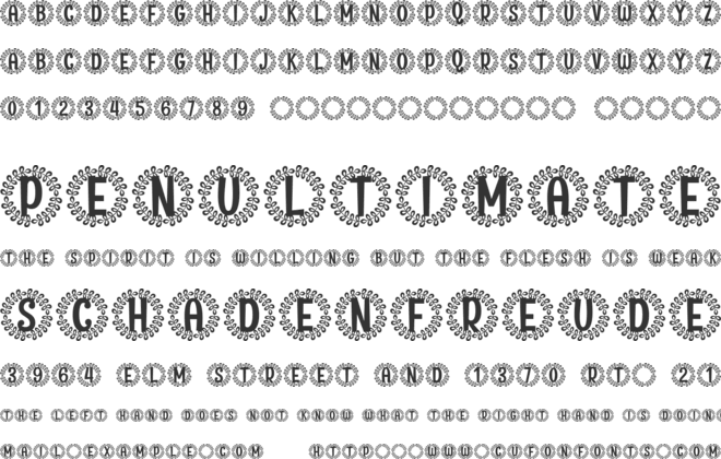 Noblewick Monogram font preview