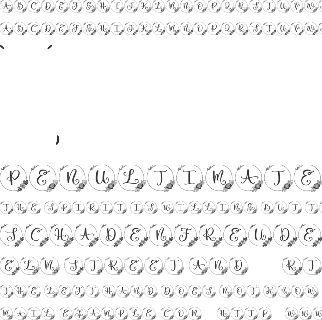 Rosegram font preview