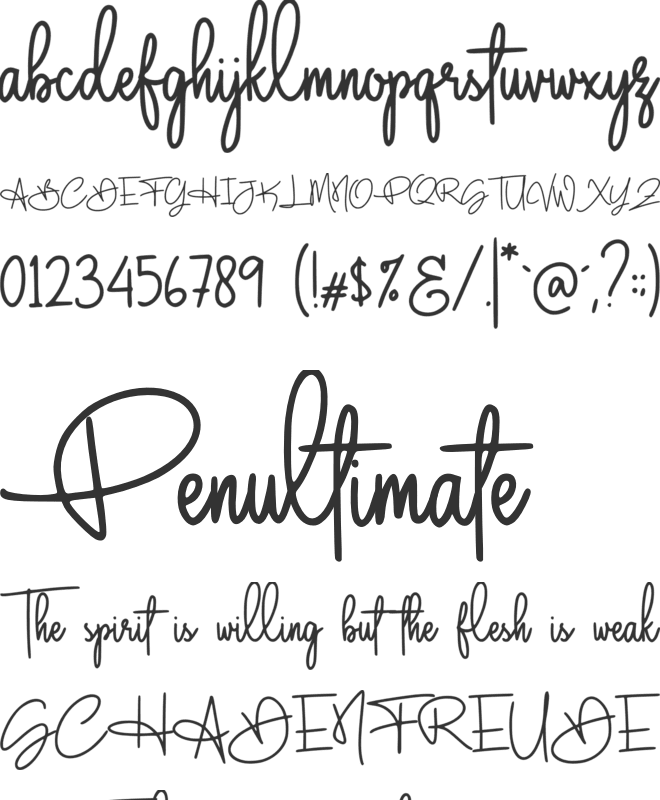Buttercake ads font preview