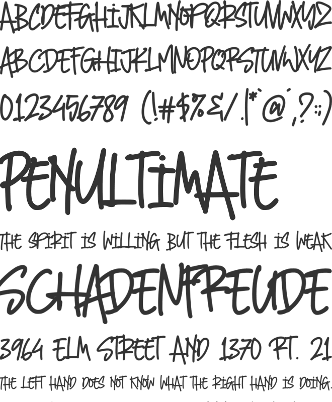 Crafty Monkey font preview