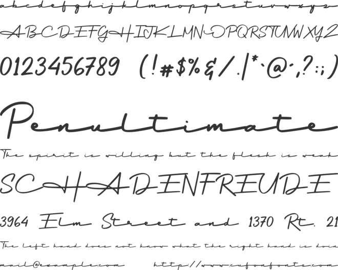 Gabrielo font preview