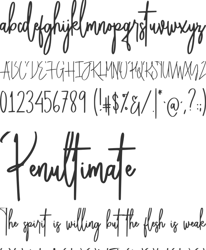 October Best font preview