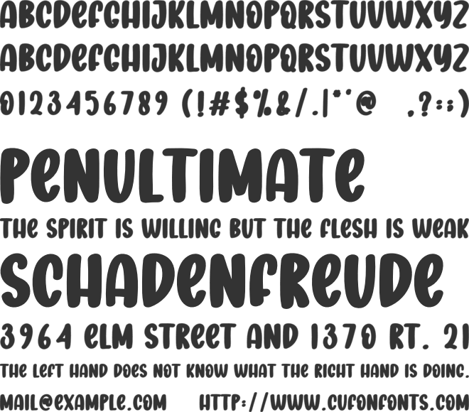 Cute Barbie font preview